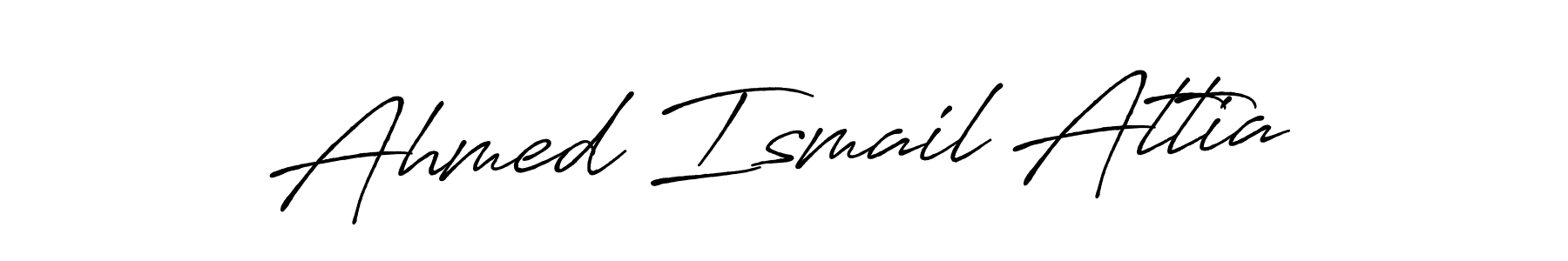 Ahmed Ismail Attia stylish signature style. Best Handwritten Sign (Antro_Vectra_Bolder) for my name. Handwritten Signature Collection Ideas for my name Ahmed Ismail Attia. Ahmed Ismail Attia signature style 7 images and pictures png