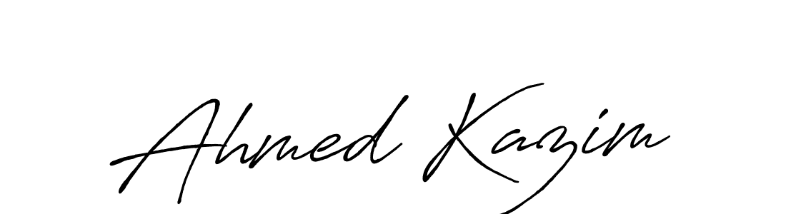 Design your own signature with our free online signature maker. With this signature software, you can create a handwritten (Antro_Vectra_Bolder) signature for name Ahmed Kazim. Ahmed Kazim signature style 7 images and pictures png