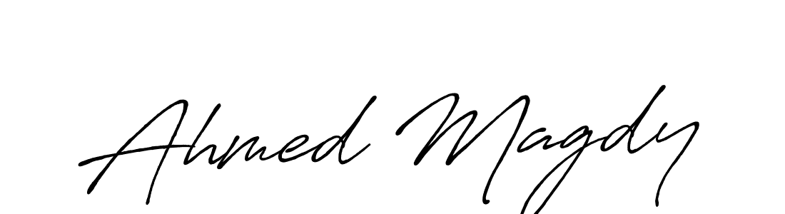 Make a beautiful signature design for name Ahmed Magdy. With this signature (Antro_Vectra_Bolder) style, you can create a handwritten signature for free. Ahmed Magdy signature style 7 images and pictures png