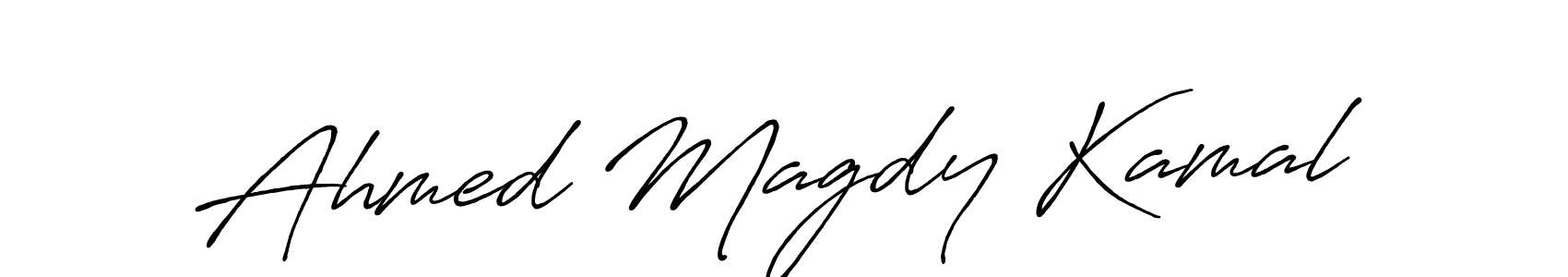 Antro_Vectra_Bolder is a professional signature style that is perfect for those who want to add a touch of class to their signature. It is also a great choice for those who want to make their signature more unique. Get Ahmed Magdy Kamal name to fancy signature for free. Ahmed Magdy Kamal signature style 7 images and pictures png