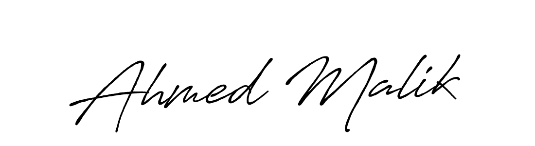 Design your own signature with our free online signature maker. With this signature software, you can create a handwritten (Antro_Vectra_Bolder) signature for name Ahmed Malik. Ahmed Malik signature style 7 images and pictures png