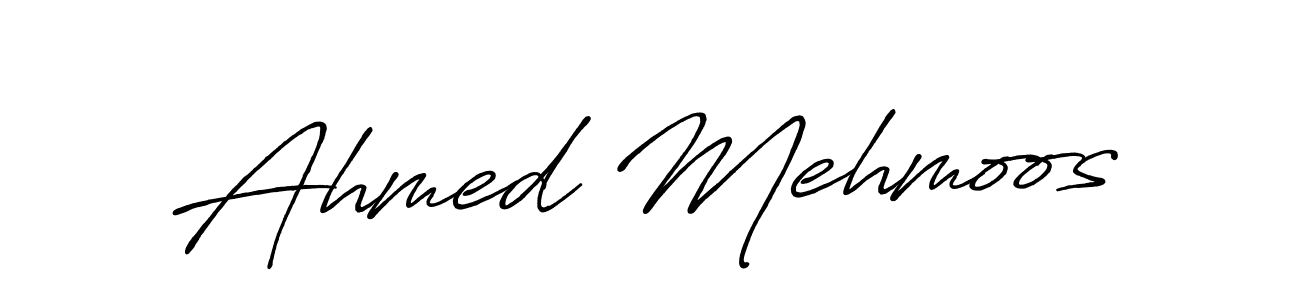 How to make Ahmed Mehmoos name signature. Use Antro_Vectra_Bolder style for creating short signs online. This is the latest handwritten sign. Ahmed Mehmoos signature style 7 images and pictures png