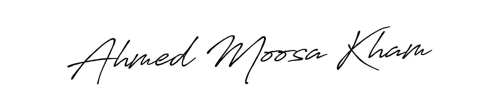 It looks lik you need a new signature style for name Ahmed Moosa Kham. Design unique handwritten (Antro_Vectra_Bolder) signature with our free signature maker in just a few clicks. Ahmed Moosa Kham signature style 7 images and pictures png