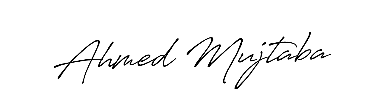 Make a beautiful signature design for name Ahmed Mujtaba. With this signature (Antro_Vectra_Bolder) style, you can create a handwritten signature for free. Ahmed Mujtaba signature style 7 images and pictures png