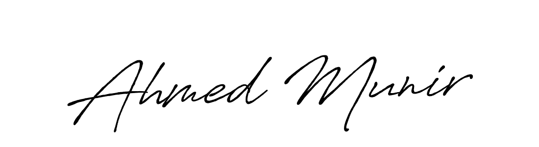 The best way (Antro_Vectra_Bolder) to make a short signature is to pick only two or three words in your name. The name Ahmed Munir include a total of six letters. For converting this name. Ahmed Munir signature style 7 images and pictures png