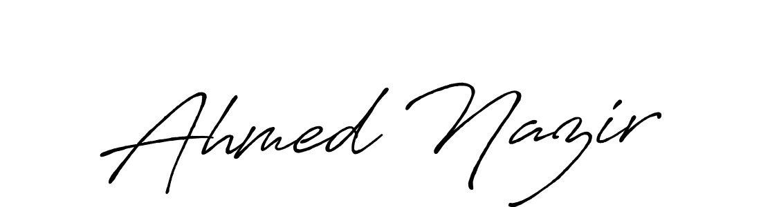 Ahmed Nazir stylish signature style. Best Handwritten Sign (Antro_Vectra_Bolder) for my name. Handwritten Signature Collection Ideas for my name Ahmed Nazir. Ahmed Nazir signature style 7 images and pictures png