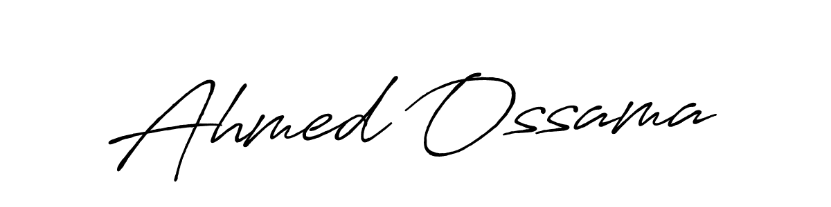 Also we have Ahmed Ossama name is the best signature style. Create professional handwritten signature collection using Antro_Vectra_Bolder autograph style. Ahmed Ossama signature style 7 images and pictures png