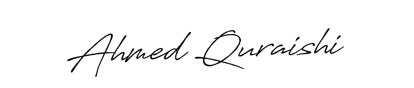 Create a beautiful signature design for name Ahmed Quraishi. With this signature (Antro_Vectra_Bolder) fonts, you can make a handwritten signature for free. Ahmed Quraishi signature style 7 images and pictures png