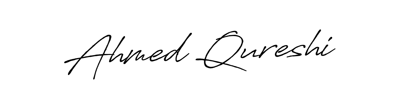 How to make Ahmed Qureshi name signature. Use Antro_Vectra_Bolder style for creating short signs online. This is the latest handwritten sign. Ahmed Qureshi signature style 7 images and pictures png