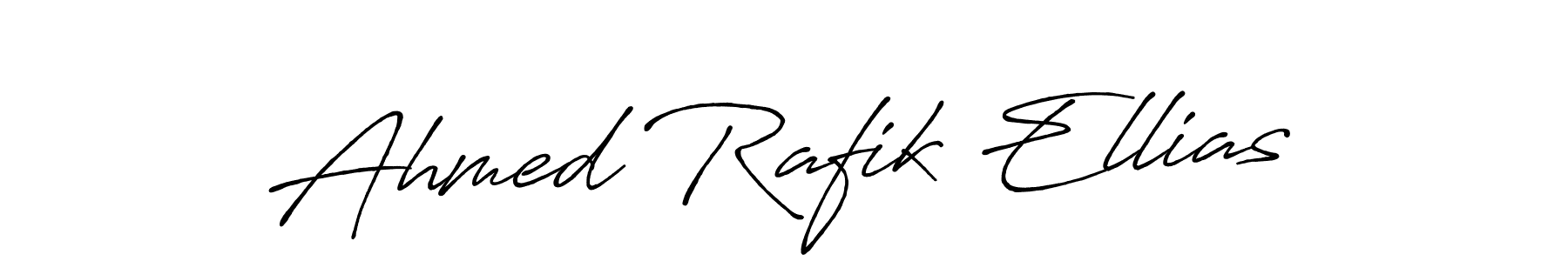 Make a beautiful signature design for name Ahmed Rafik Ellias. With this signature (Antro_Vectra_Bolder) style, you can create a handwritten signature for free. Ahmed Rafik Ellias signature style 7 images and pictures png