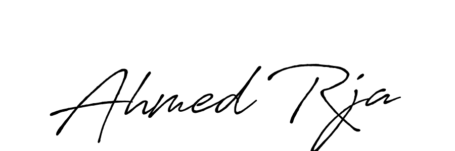 How to make Ahmed Rja name signature. Use Antro_Vectra_Bolder style for creating short signs online. This is the latest handwritten sign. Ahmed Rja signature style 7 images and pictures png