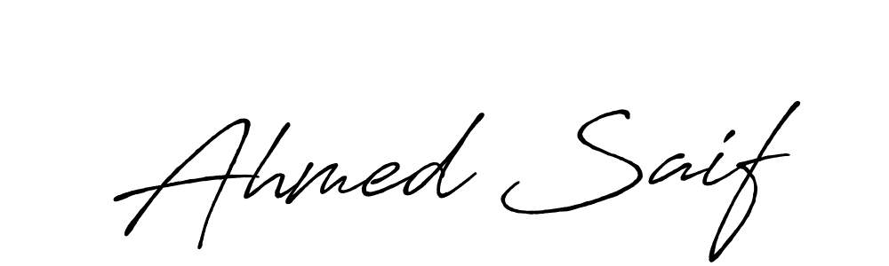 Design your own signature with our free online signature maker. With this signature software, you can create a handwritten (Antro_Vectra_Bolder) signature for name Ahmed Saif. Ahmed Saif signature style 7 images and pictures png