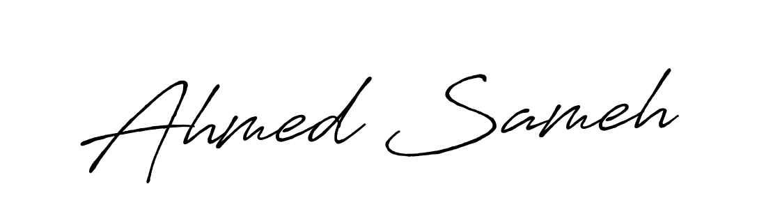 Use a signature maker to create a handwritten signature online. With this signature software, you can design (Antro_Vectra_Bolder) your own signature for name Ahmed Sameh. Ahmed Sameh signature style 7 images and pictures png