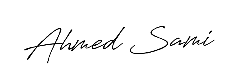 Create a beautiful signature design for name Ahmed Sami. With this signature (Antro_Vectra_Bolder) fonts, you can make a handwritten signature for free. Ahmed Sami signature style 7 images and pictures png