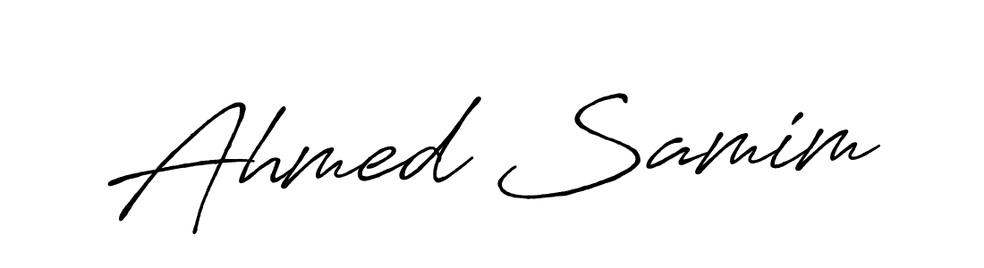 Create a beautiful signature design for name Ahmed Samim. With this signature (Antro_Vectra_Bolder) fonts, you can make a handwritten signature for free. Ahmed Samim signature style 7 images and pictures png