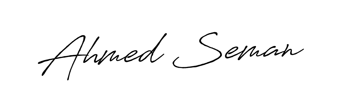 Use a signature maker to create a handwritten signature online. With this signature software, you can design (Antro_Vectra_Bolder) your own signature for name Ahmed Seman. Ahmed Seman signature style 7 images and pictures png