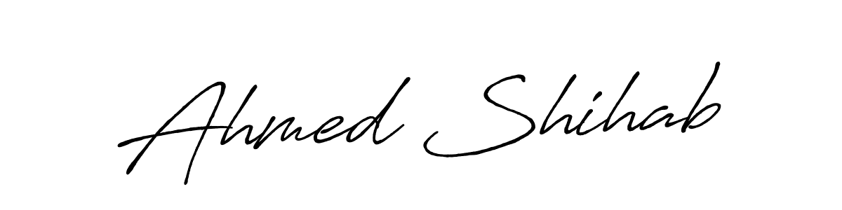 Create a beautiful signature design for name Ahmed Shihab. With this signature (Antro_Vectra_Bolder) fonts, you can make a handwritten signature for free. Ahmed Shihab signature style 7 images and pictures png