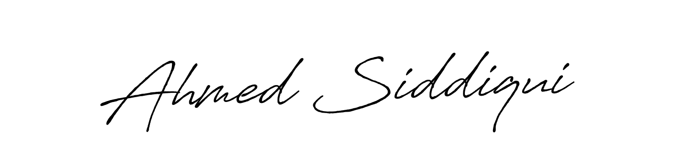 Make a beautiful signature design for name Ahmed Siddiqui. With this signature (Antro_Vectra_Bolder) style, you can create a handwritten signature for free. Ahmed Siddiqui signature style 7 images and pictures png