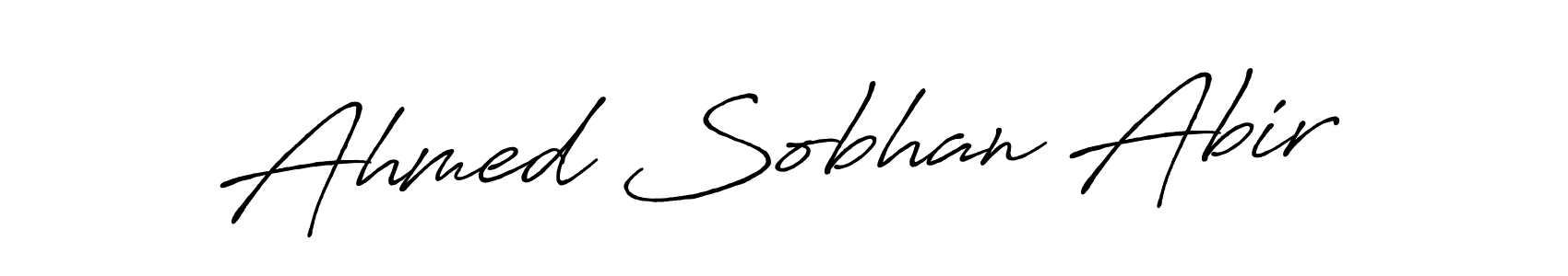 Ahmed Sobhan Abir stylish signature style. Best Handwritten Sign (Antro_Vectra_Bolder) for my name. Handwritten Signature Collection Ideas for my name Ahmed Sobhan Abir. Ahmed Sobhan Abir signature style 7 images and pictures png
