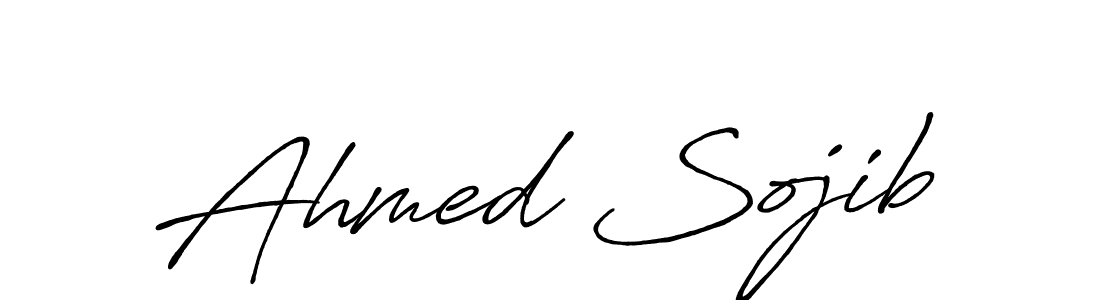 Also we have Ahmed Sojib name is the best signature style. Create professional handwritten signature collection using Antro_Vectra_Bolder autograph style. Ahmed Sojib signature style 7 images and pictures png