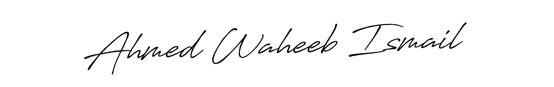 Ahmed Waheeb Ismail stylish signature style. Best Handwritten Sign (Antro_Vectra_Bolder) for my name. Handwritten Signature Collection Ideas for my name Ahmed Waheeb Ismail. Ahmed Waheeb Ismail signature style 7 images and pictures png