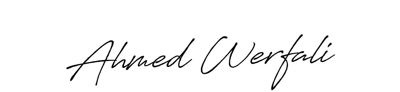 It looks lik you need a new signature style for name Ahmed Werfali. Design unique handwritten (Antro_Vectra_Bolder) signature with our free signature maker in just a few clicks. Ahmed Werfali signature style 7 images and pictures png