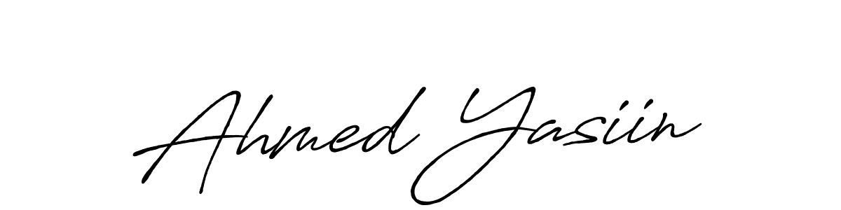 Create a beautiful signature design for name Ahmed Yasiin. With this signature (Antro_Vectra_Bolder) fonts, you can make a handwritten signature for free. Ahmed Yasiin signature style 7 images and pictures png