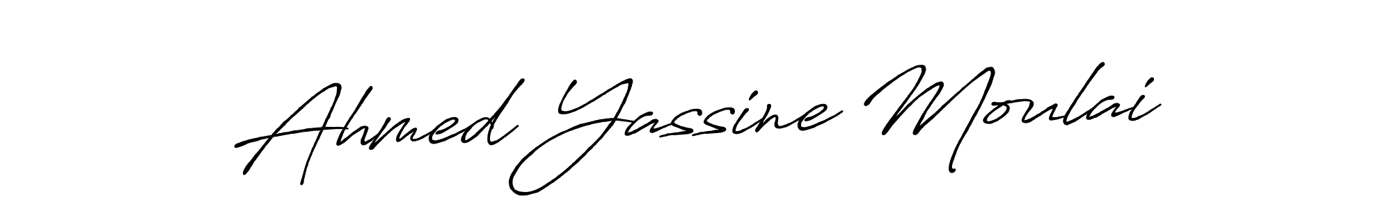 Design your own signature with our free online signature maker. With this signature software, you can create a handwritten (Antro_Vectra_Bolder) signature for name Ahmed Yassine Moulai. Ahmed Yassine Moulai signature style 7 images and pictures png