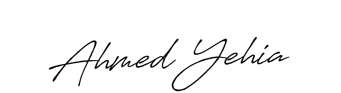 Create a beautiful signature design for name Ahmed Yehia. With this signature (Antro_Vectra_Bolder) fonts, you can make a handwritten signature for free. Ahmed Yehia signature style 7 images and pictures png
