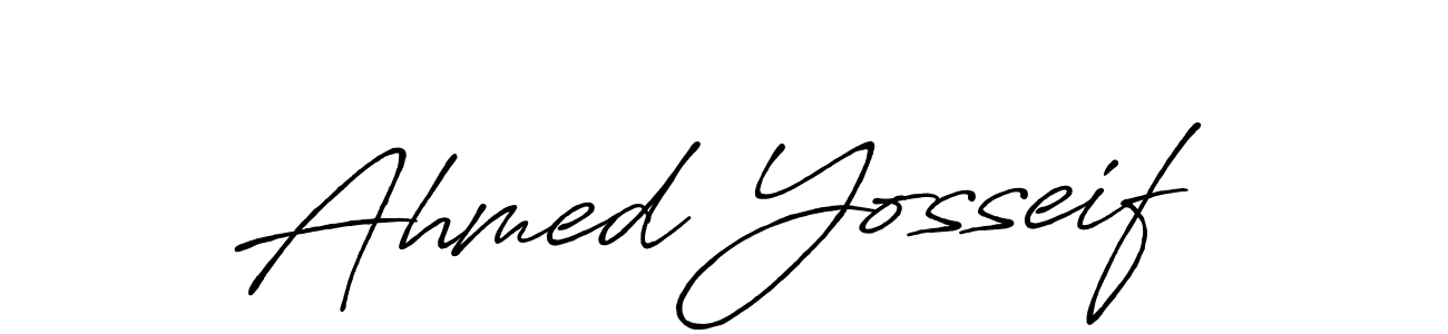 Create a beautiful signature design for name Ahmed Yosseif. With this signature (Antro_Vectra_Bolder) fonts, you can make a handwritten signature for free. Ahmed Yosseif signature style 7 images and pictures png