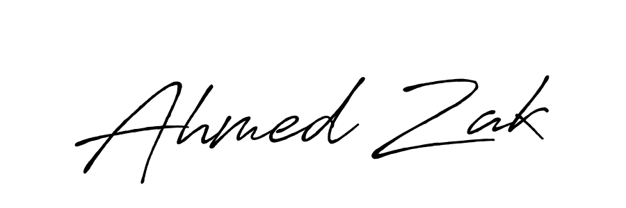 Ahmed Zak stylish signature style. Best Handwritten Sign (Antro_Vectra_Bolder) for my name. Handwritten Signature Collection Ideas for my name Ahmed Zak. Ahmed Zak signature style 7 images and pictures png