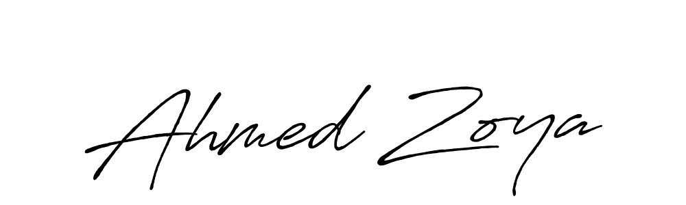 Design your own signature with our free online signature maker. With this signature software, you can create a handwritten (Antro_Vectra_Bolder) signature for name Ahmed Zoya. Ahmed Zoya signature style 7 images and pictures png