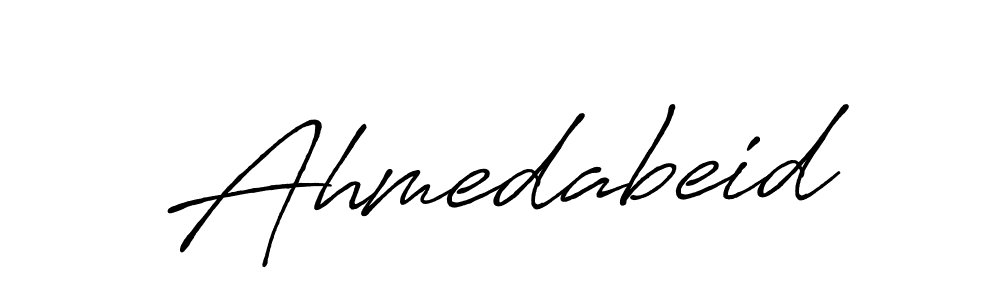 This is the best signature style for the Ahmedabeid name. Also you like these signature font (Antro_Vectra_Bolder). Mix name signature. Ahmedabeid signature style 7 images and pictures png