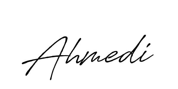 Create a beautiful signature design for name Ahmedi. With this signature (Antro_Vectra_Bolder) fonts, you can make a handwritten signature for free. Ahmedi signature style 7 images and pictures png