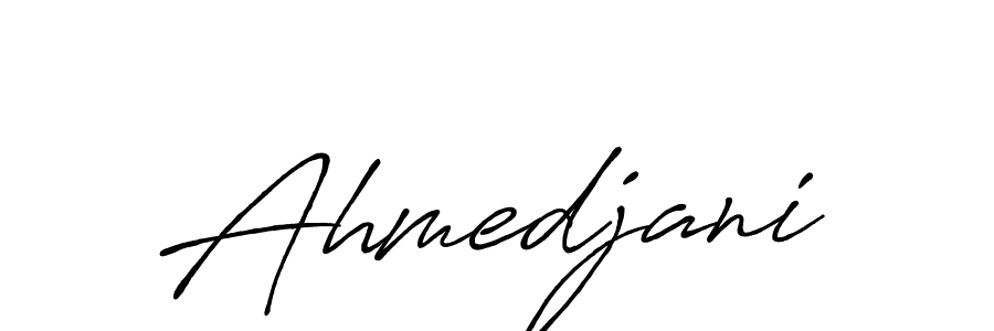 Design your own signature with our free online signature maker. With this signature software, you can create a handwritten (Antro_Vectra_Bolder) signature for name Ahmedjani. Ahmedjani signature style 7 images and pictures png