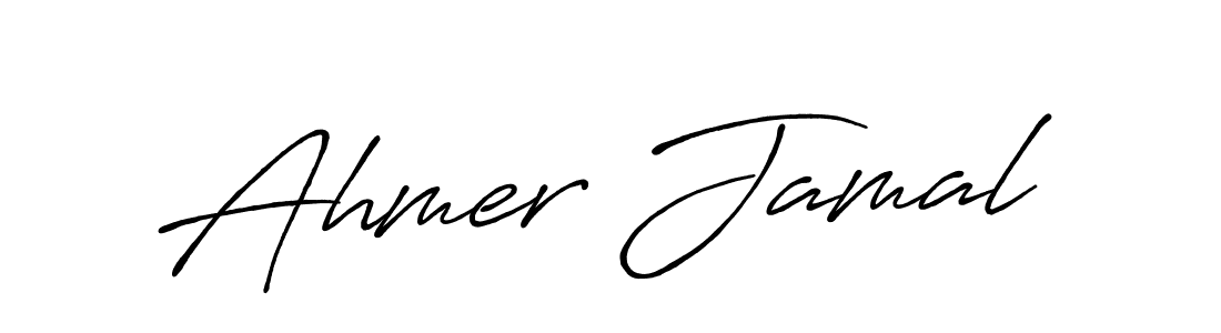 You can use this online signature creator to create a handwritten signature for the name Ahmer Jamal. This is the best online autograph maker. Ahmer Jamal signature style 7 images and pictures png