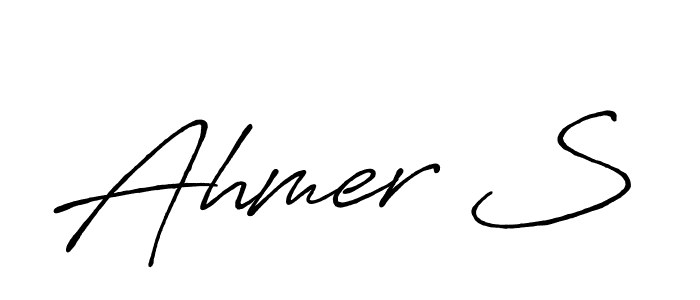 Also You can easily find your signature by using the search form. We will create Ahmer S name handwritten signature images for you free of cost using Antro_Vectra_Bolder sign style. Ahmer S signature style 7 images and pictures png