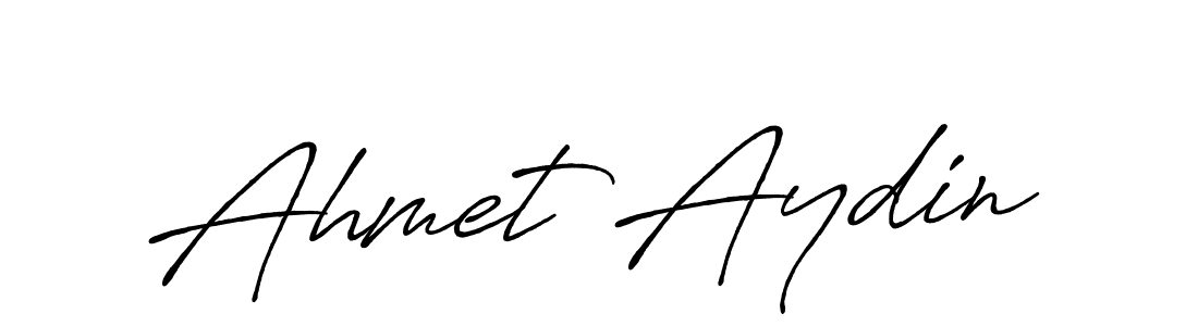 Make a beautiful signature design for name Ahmet Aydin. With this signature (Antro_Vectra_Bolder) style, you can create a handwritten signature for free. Ahmet Aydin signature style 7 images and pictures png