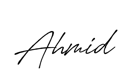 Create a beautiful signature design for name Ahmid. With this signature (Antro_Vectra_Bolder) fonts, you can make a handwritten signature for free. Ahmid signature style 7 images and pictures png