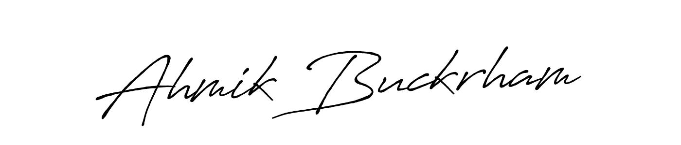 if you are searching for the best signature style for your name Ahmik Buckrham. so please give up your signature search. here we have designed multiple signature styles  using Antro_Vectra_Bolder. Ahmik Buckrham signature style 7 images and pictures png