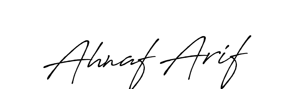 Use a signature maker to create a handwritten signature online. With this signature software, you can design (Antro_Vectra_Bolder) your own signature for name Ahnaf Arif. Ahnaf Arif signature style 7 images and pictures png