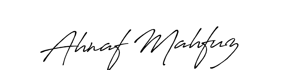 Design your own signature with our free online signature maker. With this signature software, you can create a handwritten (Antro_Vectra_Bolder) signature for name Ahnaf Mahfuz. Ahnaf Mahfuz signature style 7 images and pictures png
