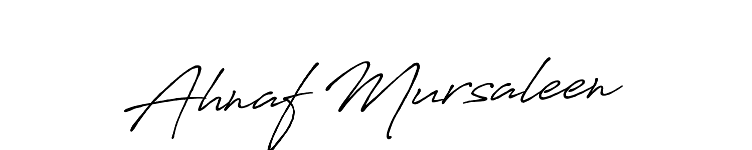 Make a beautiful signature design for name Ahnaf Mursaleen. Use this online signature maker to create a handwritten signature for free. Ahnaf Mursaleen signature style 7 images and pictures png
