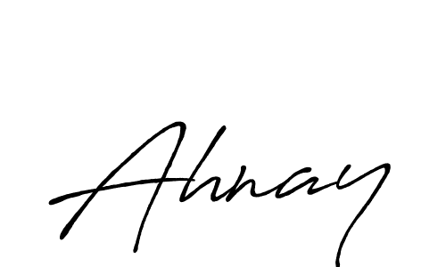 How to make Ahnay name signature. Use Antro_Vectra_Bolder style for creating short signs online. This is the latest handwritten sign. Ahnay signature style 7 images and pictures png
