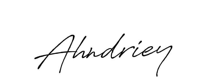 Make a beautiful signature design for name Ahndriey. With this signature (Antro_Vectra_Bolder) style, you can create a handwritten signature for free. Ahndriey signature style 7 images and pictures png