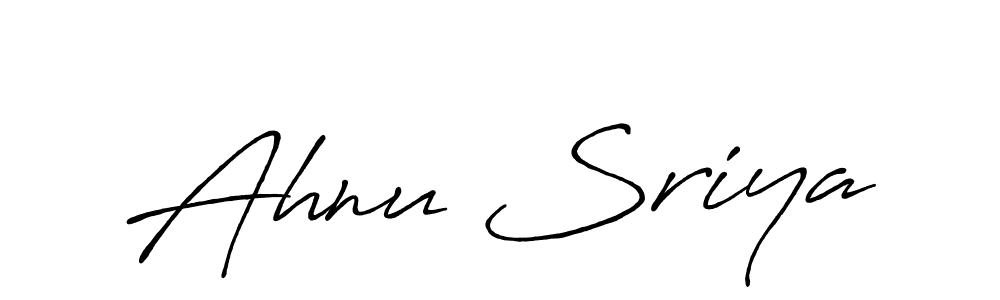 Also we have Ahnu Sriya name is the best signature style. Create professional handwritten signature collection using Antro_Vectra_Bolder autograph style. Ahnu Sriya signature style 7 images and pictures png