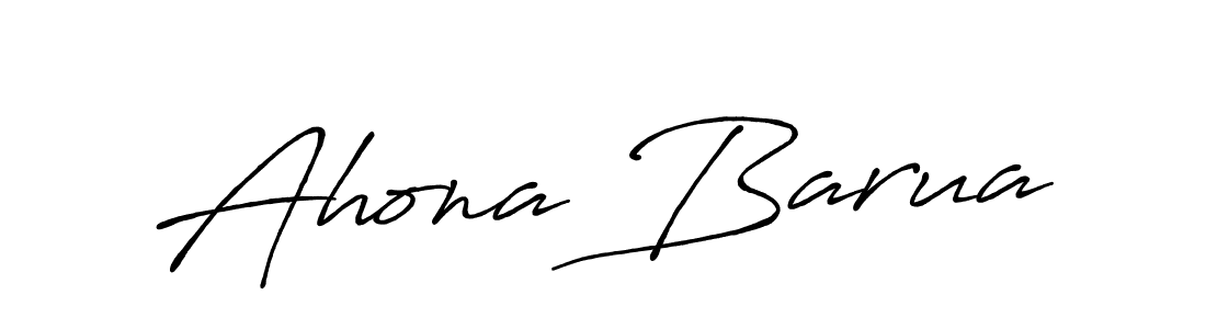 Make a beautiful signature design for name Ahona Barua. With this signature (Antro_Vectra_Bolder) style, you can create a handwritten signature for free. Ahona Barua signature style 7 images and pictures png