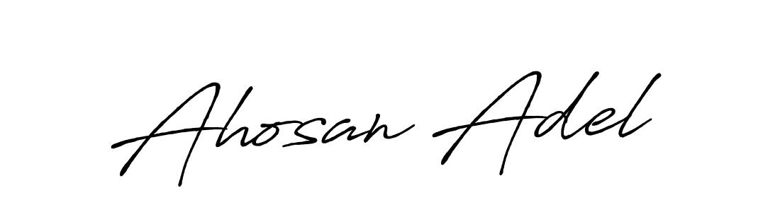 Also we have Ahosan Adel name is the best signature style. Create professional handwritten signature collection using Antro_Vectra_Bolder autograph style. Ahosan Adel signature style 7 images and pictures png