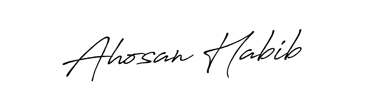 Create a beautiful signature design for name Ahosan Habib. With this signature (Antro_Vectra_Bolder) fonts, you can make a handwritten signature for free. Ahosan Habib signature style 7 images and pictures png