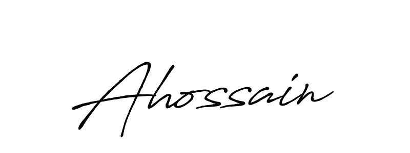Also we have Ahossain name is the best signature style. Create professional handwritten signature collection using Antro_Vectra_Bolder autograph style. Ahossain signature style 7 images and pictures png
